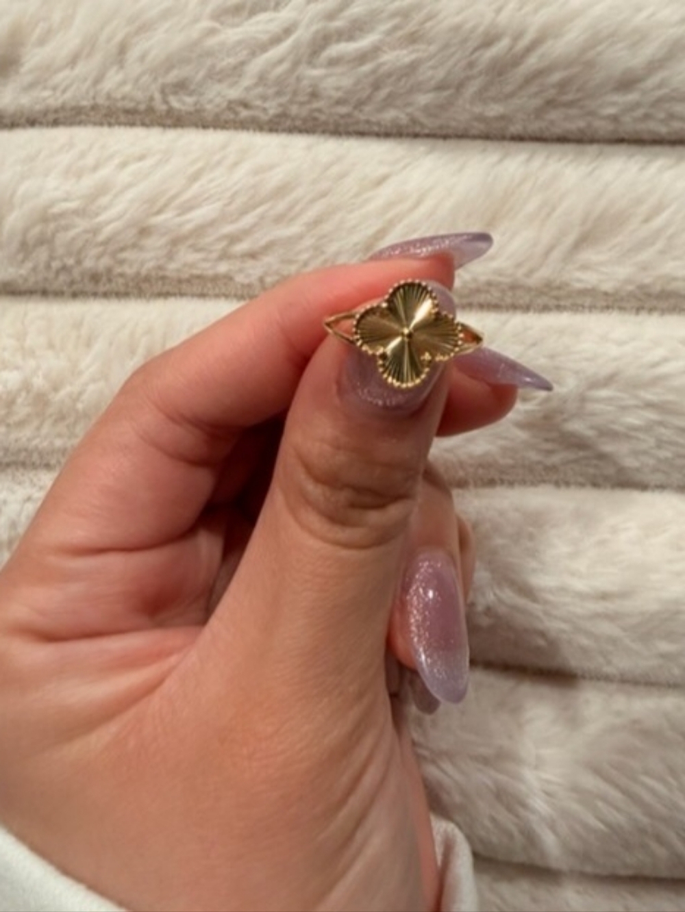 💞💍18K Real Gold  Clover Ring💍💞 - Picture 5 of 6